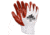MCR Safety UltraTech 13 Gauge Polyester/Cotton Shell, Nitrile Palm and Fingers, Red/White, Small, 9684S