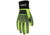 MCR Safety UltraTech Mechanics Hi-Vis Heat and Abrasion Resistant Gloves, Corded Cotton Double Palm, TPR Back of Hand Protection, Hi-Vis Lime/Black, Large, MC504L