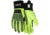 MCR Safety UltraTech Mechanics Hi-Vis Heat and Abrasion Resistant Gloves, Corded Cotton Double Palm, TPR Back of Hand Protection, Hi-Vis Lime/Black, Large, MC504L