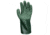 MCR Safety Work Gloves, 13 Gauge Seamless Cotton Polyester Shell, MicroFinish Full Nitrile Coating, 12in Gauntlet Cuff, Green, Medium, MG9756M