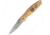MCUSTA Linerlock Folding Knife,3.5in,Damascus Steel,Standard Edge,Brown,Stamina Wood Handle MCU182D