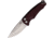 Medford Auto Smooth Criminal Button Automatic Folding Knife, 3in, S35VN Stainless, Tumbled Finish, Drop Point Blade, Burgundy Anodized Aluminum Handle, MDA39STQ41AR