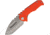 Medford Praetorian Linerlock Folding Knife, 4in Tumbled Finish D2 Tool Steel Tanto Blade, Orange G10 Handle, Thumb Stud, Pocket Clip, MK30DTT-11GG