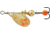 Mepps Aglia-e In-Line Spinner, 1/12 oz, Treble Hook w/Egg Gold Hot Orange, BE0 GHO