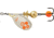 Mepps Aglia-e In-Line Spinner, 1/12 oz, Treble Hook w/Egg Silver-Hot Orange, BE0 SHO