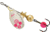 Mepps Aglia-e In-Line Spinner, 1/12 oz, Treble Hook w/Egg Silver-Hot Pink, BE0 SHP