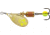 Mepps Aglia-e In-Line Spinner, 2in, 1/8 oz, Treble Hook w/Egg, Gold Hot Chartreuse, BE1 GHC