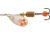 Mepps Aglia-e In-Line Spinner, 2in, 1/8 oz, Treble Hook w/Egg, Silver-Hot Orange, BE1 SHO