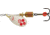 Mepps Aglia-e In-Line Spinner, 2in, 1/8 oz, Treble Hook w/Egg, Silver &amp; Red, BE1 SR