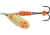 Mepps Aglia-e In-Line Spinner, 3 1/4in, 1/2 oz, Treble Hook w/Egg, Gold Hot Orange, BE5 GHO