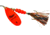 Mepps Aglia Flashabou In-Line Spinner 1/2 oz Hot Orange-Black/Orange, B5FT HO-BO