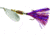 Mepps Aglia Flashabou In-Line Spinner 1/4 oz Silver-Purple/Pink, B3FT S-PPK