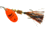 Mepps Aglia Flashabou In-Line Spinner 1/6 oz Hot Orange-Black/Orange, B2FT HO-BO