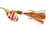 Mepps Aglia Flashabou In-Line Spinner 1/6 oz Red/White-Red/Gold, B2FT G/RW-RG