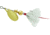 Mepps Aglia In-Line Spinner, 1/12 oz, Dressed Treble Hook, Gold Blade &amp; White Tail, B0ST G-W