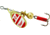 Mepps Aglia In-Line Spinner 1/12 oz, Plain Treble Hook Gold/Red/White Blade, B0 G/RW