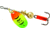 Mepps Aglia In-Line Spinner 1/12 oz, Plain Treble Hook, Hot Firetiger Blade, B0 HFT