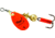 Mepps Aglia In-Line Spinner 1/12 oz, Plain Treble Hook, Hot Orange Blade, B0 HO