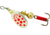 Mepps Aglia In-Line Spinner 1/12 oz, Plain Treble Hook, Silver &amp; Red Dot Blade, B0 SRD