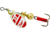 Mepps Aglia In-Line Spinner 1/12 oz, Plain Treble Hook Silver/Red/White Blade, B0 S/RW