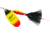 Mepps Aglia In-Line Spinner, 1/2 oz, Dressed Treble Hook, Black/Yellow/Red Blade/Black Tail, B5ST BKYR-BK