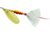Mepps Aglia In-Line Spinner, 1/2 oz, Dressed Treble Hook, Gold Blade &amp; White Tail, B5ST G-W