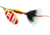 Mepps Aglia In-Line Spinner, 1/2 oz, Dressed Treble Hook, Gold/Red/White Blade/Gray Tail, B5ST G/RW-G