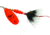 Mepps Aglia In-Line Spinner, 1/2 oz, Dressed Treble Hook, Hot Orange Blade &amp; Gray Tail, B5ST HO-G