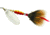 Mepps Aglia In-Line Spinner, 1/2 oz, Dressed Treble Hook, Silver Blade &amp; Brown Tail, B5ST S-BR
