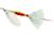 Mepps Aglia In-Line Spinner, 1/2 oz, Dressed Treble Hook, Silver Blade &amp; White Tail, B5ST S-W