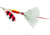 Mepps Aglia In-Line Spinner, 1/2 oz, Dressed Treble Hook, Silver/Red Black Stripe Blade/White Tail, B5ST SRBK-W