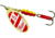 Mepps Aglia In-Line Spinner 1/2 oz, Plain Treble Hook Gold/Red/White Blade, B5 G/RW