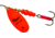Mepps Aglia In-Line Spinner 1/2 oz, Plain Treble Hook, Hot Orange Blade, B5 HO