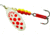 Mepps Aglia In-Line Spinner 1/2 oz, Plain Treble Hook, Silver &amp; Red Dot Blade, B5 SRD