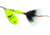 Mepps Aglia In-Line Spinner, 1/3 oz, Dressed Treble Hook, Hot Chartreuse Blade &amp; Gray Tail, B4ST HC-G