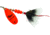 Mepps Aglia In-Line Spinner, 1/3 oz, Dressed Treble Hook, Hot Orange Blade &amp; Gray Tail, B4ST HO-G