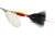 Mepps Aglia In-Line Spinner, 1/3 oz, Dressed Treble Hook, Silver Blade &amp; Black Tail, B4ST S-BK