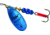 Mepps Aglia In-Line Spinner 1/3 oz, Plain Treble Hook, Blue &amp; Platinum Blade, B4 BLP