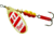 Mepps Aglia In-Line Spinner 1/3 oz, Plain Treble Hook Gold/Red/White Blade, B4 G/RW