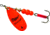 Mepps Aglia In-Line Spinner 1/3 oz, Plain Treble Hook, Hot Orange Blade, B4 HO
