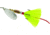 Mepps Aglia In-Line Spinner, 1/4 oz, Dressed Treble Hook, Silver Blade &amp; Yellow Tail, B3ST S-Y