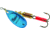 Mepps Aglia In-Line Spinner 1/4 oz, Plain Treble Hook, Blue &amp; Platinum Blade, B3 BLP