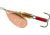 Mepps Aglia In-Line Spinner 1/4 oz, Plain Treble Hook, Copper Blade, B3 C