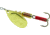 Mepps Aglia In-Line Spinner 1/4 oz, Plain Treble Hook, Gold Blade, B3 G