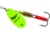 Mepps Aglia In-Line Spinner 1/4 oz, Plain Treble Hook, Hot Chartreuse Blade, B3 HC