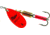 Mepps Aglia In-Line Spinner 1/4 oz, Plain Treble Hook, Hot Orange Blade, B3 HO