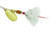 Mepps Aglia In-Line Spinner, 1/6 oz, Dressed Treble Hook, Gold Blade &amp; White Tail, B2ST G-W
