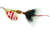 Mepps Aglia In-Line Spinner, 1/6 oz, Dressed Treble Hook, Gold/Red/White Blade/Gray Tail, B2ST G/RW-G