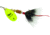 Mepps Aglia In-Line Spinner, 1/6 oz, Dressed Treble Hook, Hot Chartreuse Blade &amp; Gray Tail, B2ST HC-G