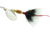 Mepps Aglia In-Line Spinner, 1/6 oz, Dressed Treble Hook, Silver Blade &amp; Gray Tail, B2ST S-G